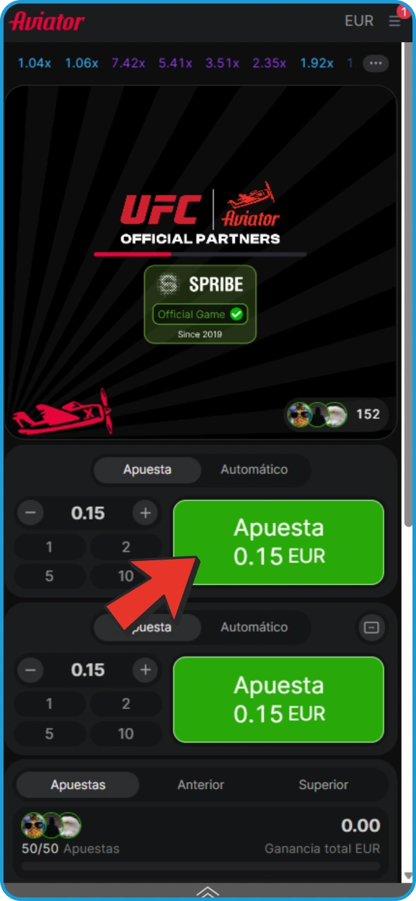 Haz tus apuestas y empieza a jugar a MegaPari Aviator.