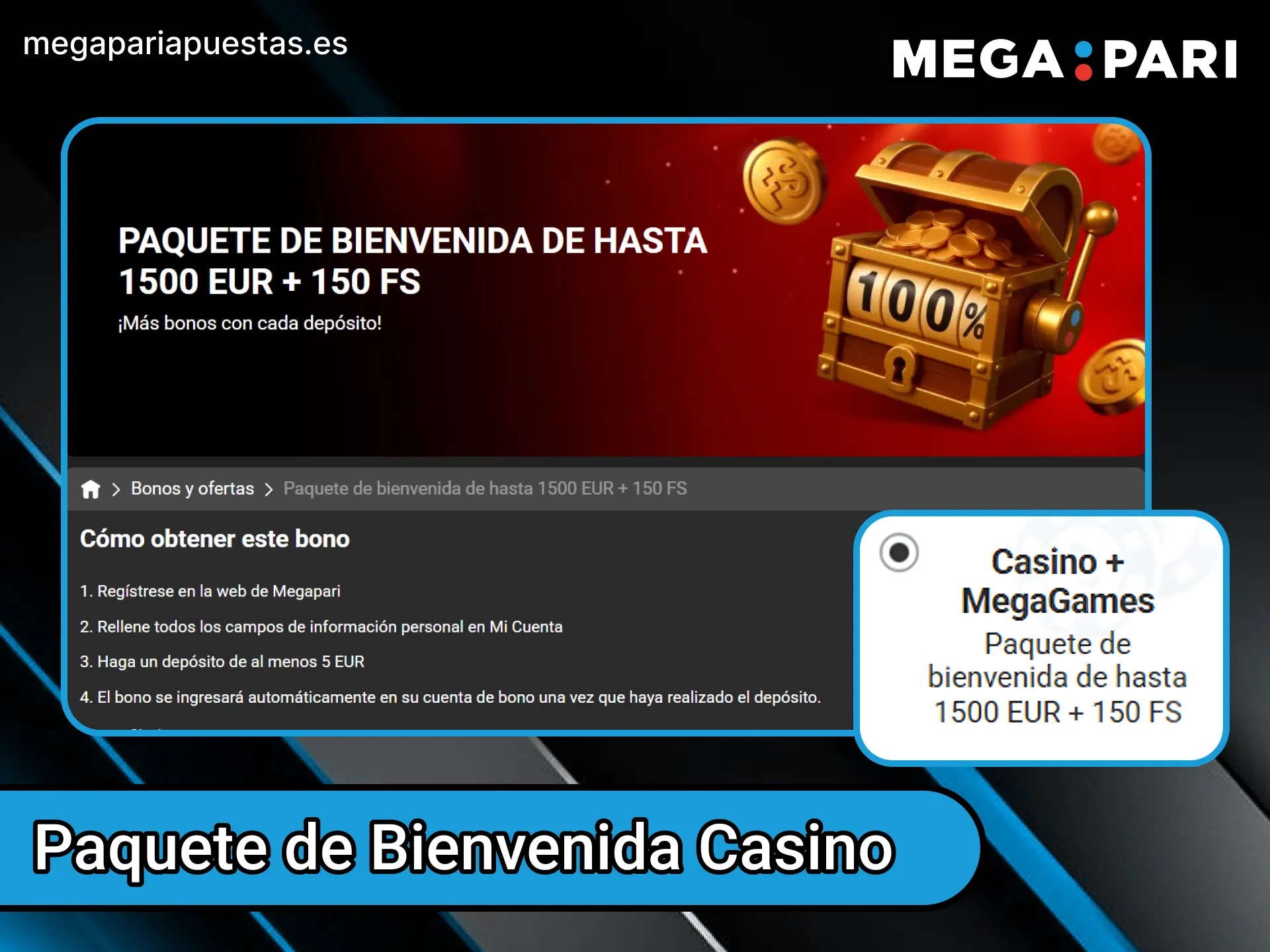 Aprovecha el bono del paquete de bienvenida del casino para maximizar tus ganancias en MegaPari.