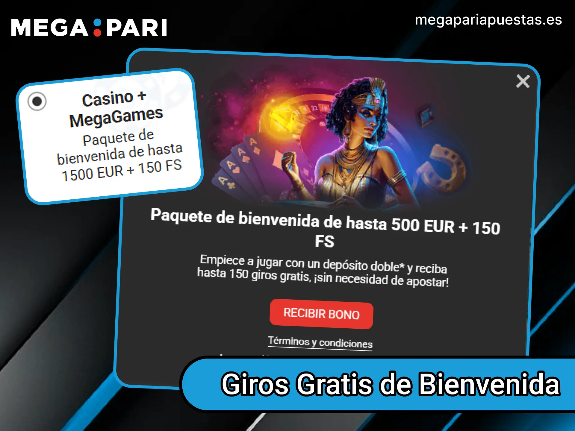 Reclama tu bono de giros gratis de bienvenida del casino y empieza a ganar en MegaPari.