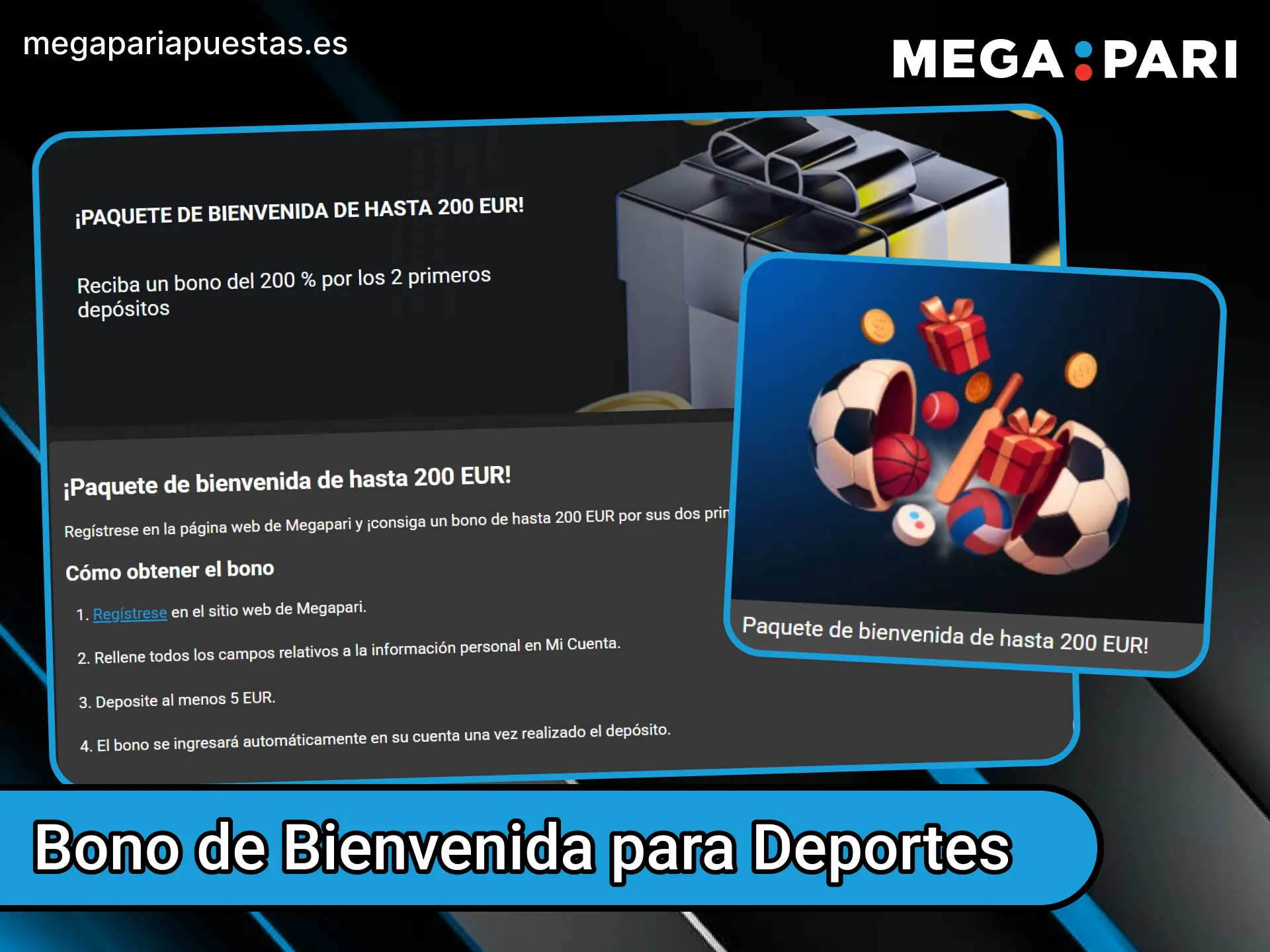 Regístrate hoy mismo y activa tu bono de bienvenida para apuestas deportivas en MegaPari.