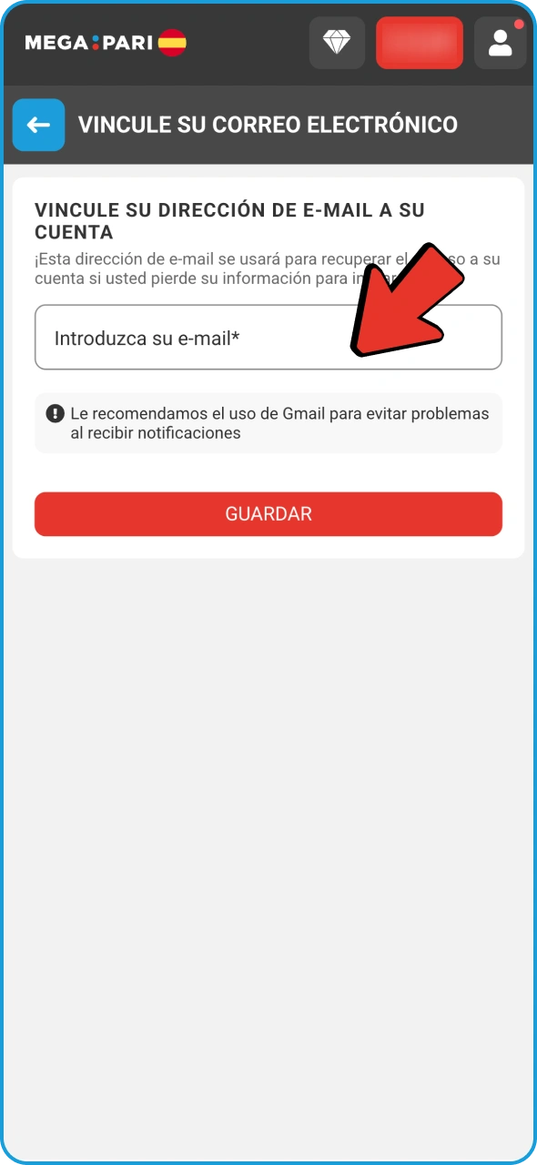 Verifica tu correo electrónico para empezar a apostar en eSports en Megapari.