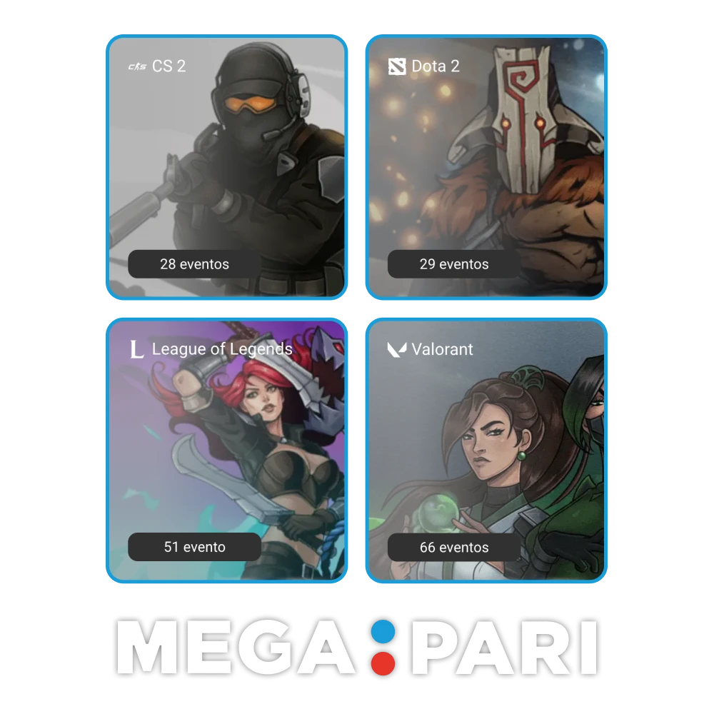 Disfruta de las apuestas de eSports con la plataforma online oficial de Megapari.