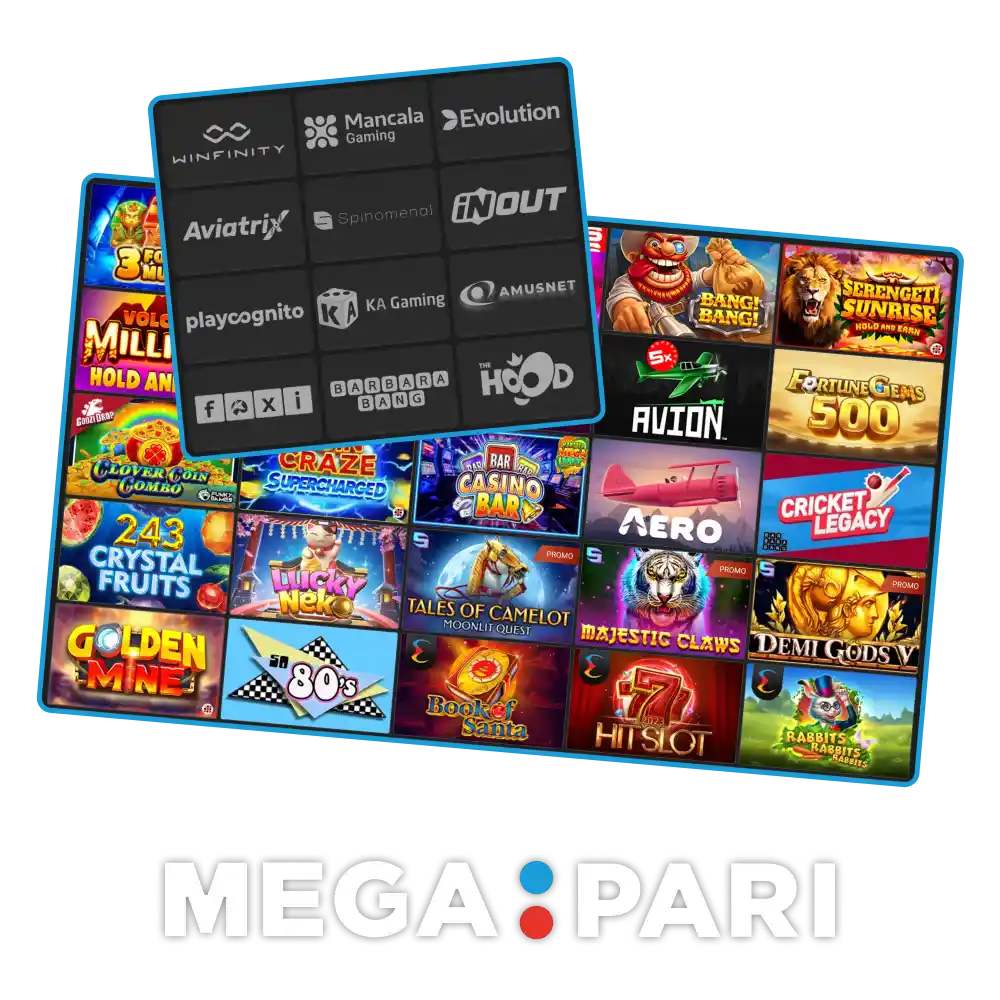 Juega a las tragamonedas online en la plataforma oficial del casino Megapari.